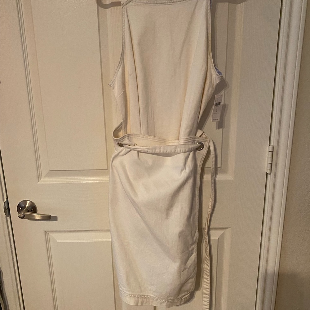 Anthro wrap strappy dress. Ivory in color, size 12